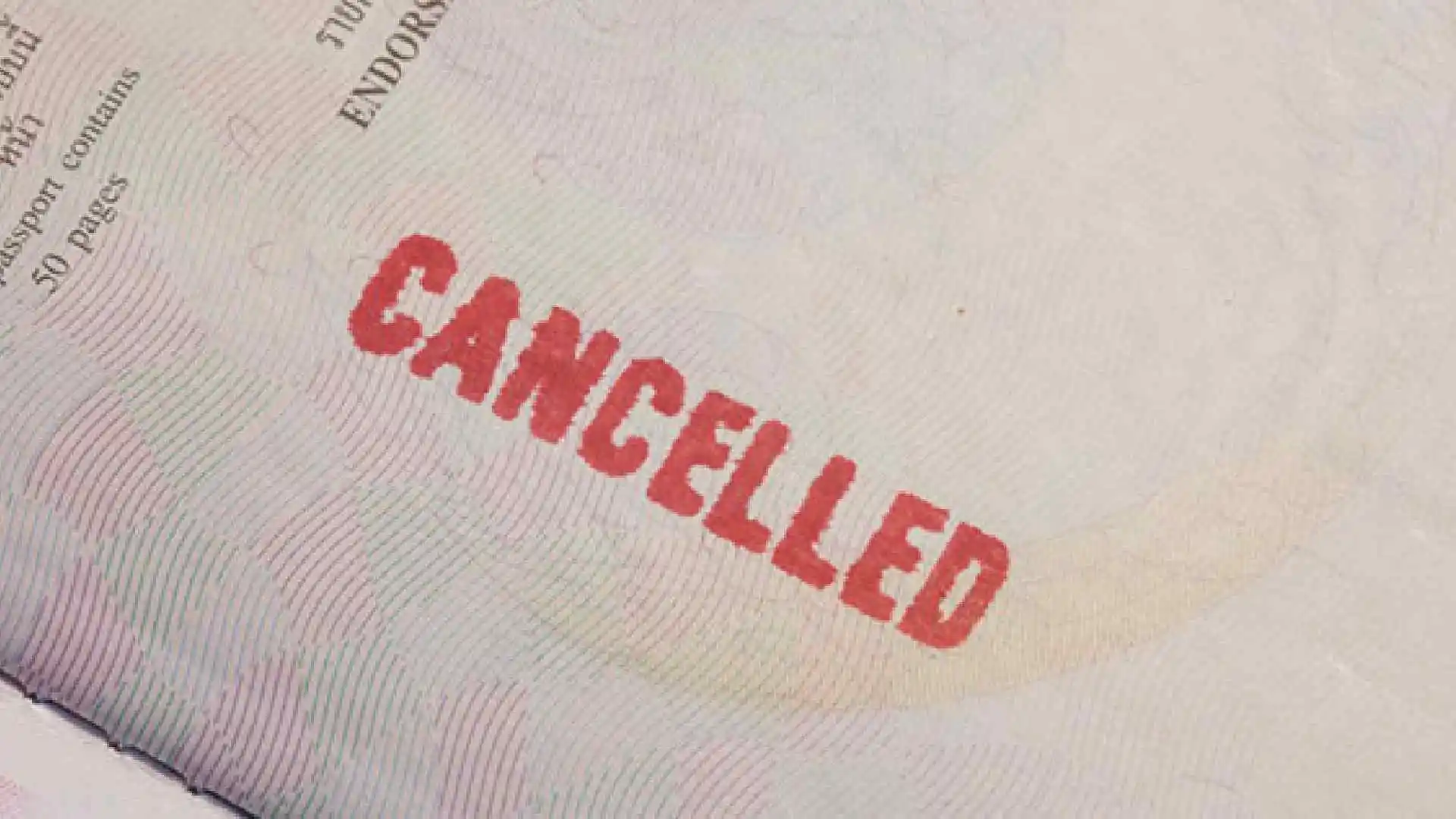 visa cancellation charges