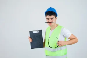 young-boy-construction-uniform-holding-clipboard-safety-glasses-hands-holding-pen-with-mouth-looking-serious_176474-61370